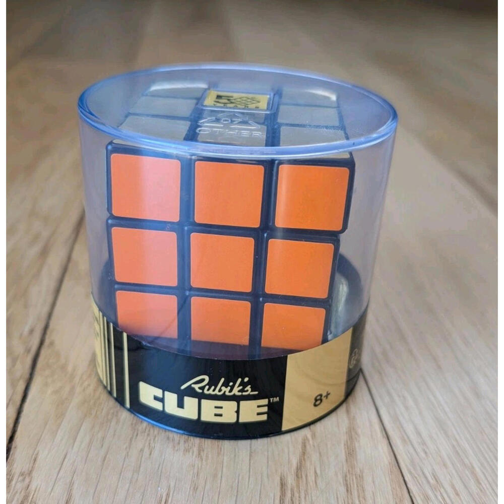 New Factory Sealed 50th Anniversary Retro Rubik's Cube & Case Gold Color Top